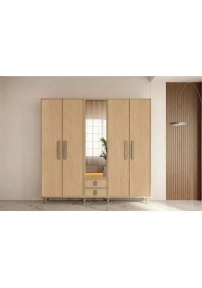 Creafy 5 Kapılı Mdf Gardırop Çok Renkli Creafy 5 Kapılı Mdf Gardırop Çok Renkli