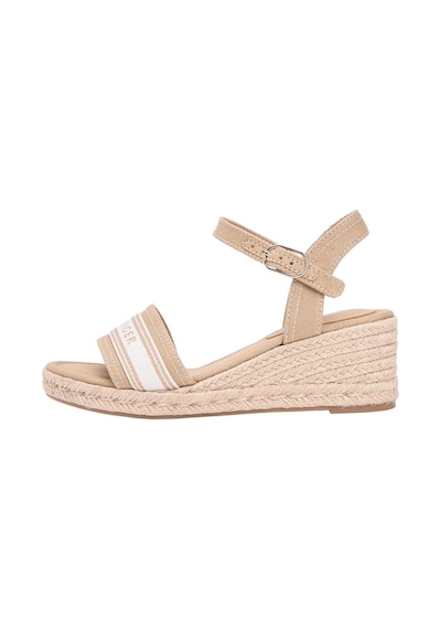 Tommy Hilfiger Kadın Mid Wedge Espadrille Webbing Sandalet Fw0fw09230rbc-16138 Haki