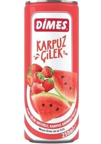 Dimes Karpuz Çilek Aromalı İçecek 250 Ml X 12 Adet