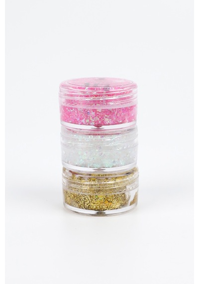 Altın Pembe Beyaz Glitter Simli Kız Çocuk Jel Far Diğer