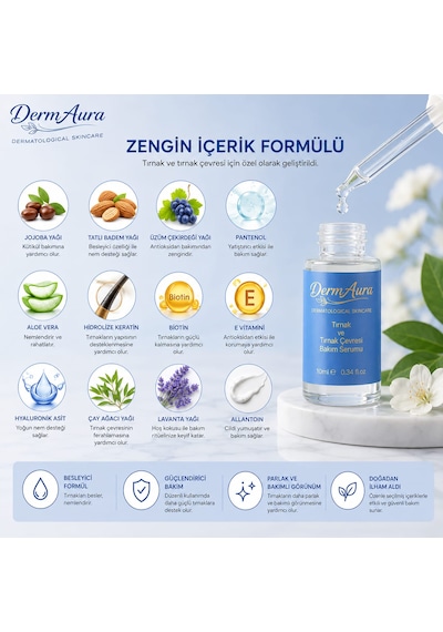 Dermaura Aloe Vera Tırnak Ve Tırnak Çevresi Bakım Serumu 10 ML