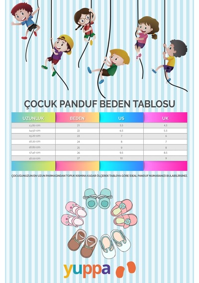 Yuppa Funny Teddy Bears Kaydırmaz Taban Çocuk Ev Kreş Ayakkabısı