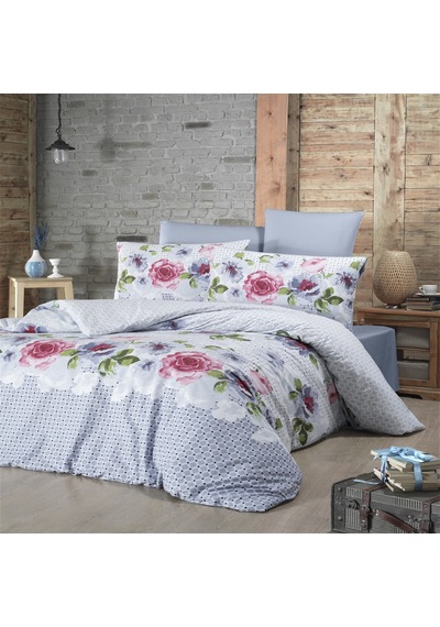 Komfort Home Çift Kişilik Ranforce Nevresim Takımı (Isabella Blue