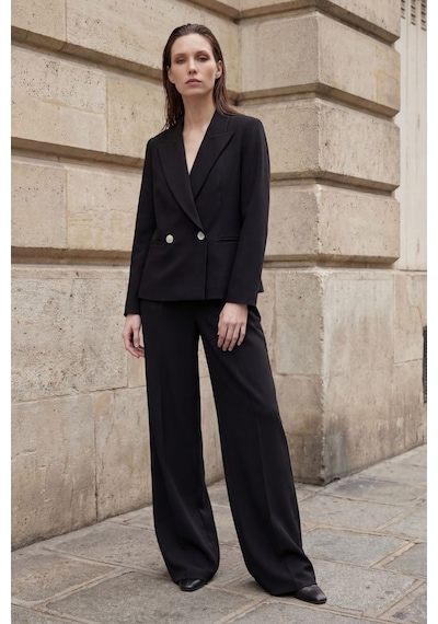 Hiccup My Fashıon Şal Yakalı Düğmeli Blazer Ceket Siyah