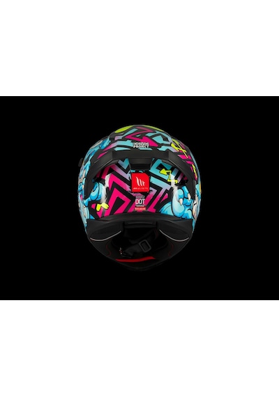 Mt Helmets Mt Braker Sv Crazy Teddy B7 Motosiklet Kaskı Parlak Mavi