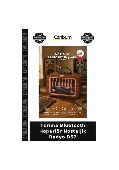 Özel Seri Torima Bluetooth Hoparlör Nostaljik Radyo D57 Klasik Müzik Tarz