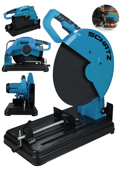 Schatz 2000w Bakır Sargılı Metal Şanzıman 355 Mm Profil Metal Kesme Makinesi Mavi