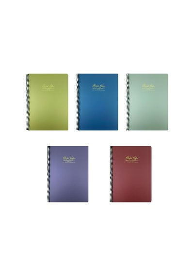 Gıpta Metal Notes A4 Spiralli Defter Pp Kapak 100 Yaprak Kareli 5 Adet
