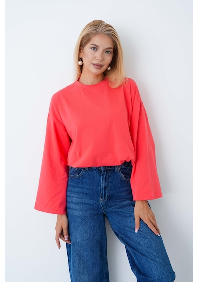 Herkesemoda Kadın Tesettüre Uygun Geniş Kollu Body Narçiçeği