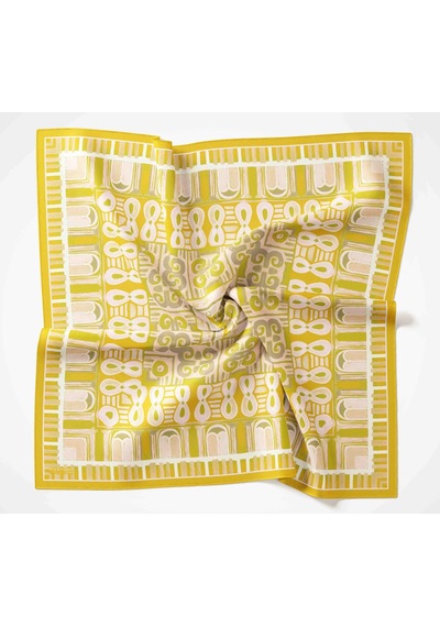 Silk Home Dört Mevsim Antik Motif Viskon Velora Eşarp 6419 Asit Sarı