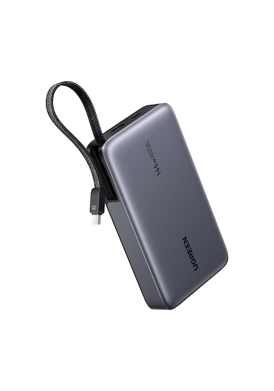 Ugreen Nexode 20.000 Mah 145 W Dahili Usb-c Kablolu Hızlı Şarj Powerbank, 55992b Gri