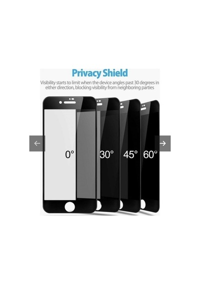 Apple Uyumlu   iPhone 8 - 7 - Se Mat Hayalet Ekran Gizli Privacy Tam Kaplayan Kırılmaz Seramik Ekran Koruyucu Siyah