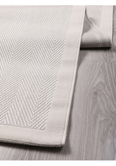 My Evilla Vektör Sisal Halı Kaymaz Taban Silinebilir Yıkanabilir Modern Salon Mutfak Koridor Halısı Beyaz Beyaz