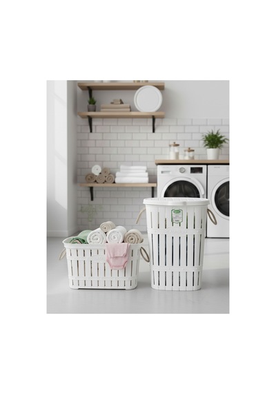 65 Lt Kirli Çamaşır Sepeti Ve 40 Lt Çamaşır Selesi İkili Set Banyo Düzenleyici Çamaşır Sepeti Takımı Beyaz - 833547039 Beyaz 65 Lt Kirli Çamaşır Sepeti Ve 40 Lt Çamaşır Selesi İkili Set Banyo Düzenleyici Çamaşır Sepeti Takımı Beyaz - 833547039 Beyaz