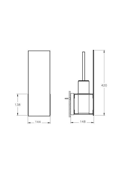 VitrA Voyage Tuvalet Fırçalığı Beyaz - Krom A4479257