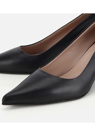 Hotiç Kadın Deri Siyah İnce Kısa Topuklu Stiletto 01ayh313010a100 01ayh313010a100 Siyah