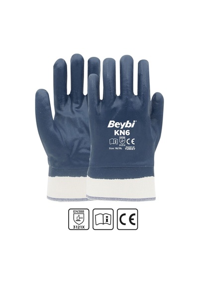 Beybi Kn6 Petrolcü Pamuk Nitril Eldiven 144 Çift