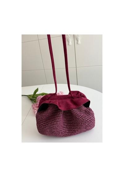 Bolca Emek El Yapımı Fırfırlı Burslu Kadın Çanta Bordo - 918068893 Bordo - 918068893 Bordo