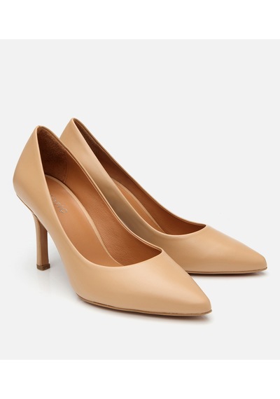 Hotiç Kadın Deri Bej Yüksek Topuklu Stiletto