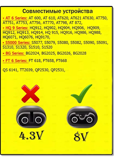Gaft Philips İp Epilatörü İçin Güç Kaynağı Philips 8v 100ma 169557001