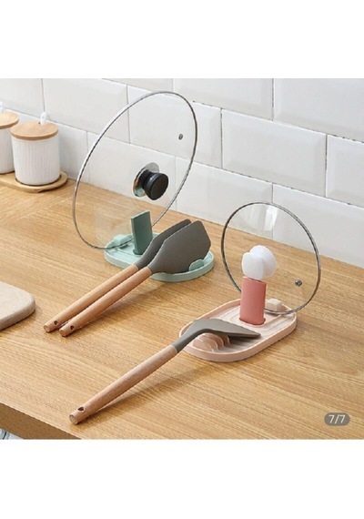 Ithal Tr De Ilk Kasık Kapak Spatula Tutucu Gri Beyaz Renk Silikon Diğer