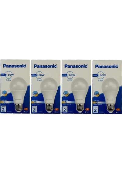 Panasonic 8,5w 60w 2700k Sarı Işık E27 Duylu Led Ampul 4 Adet