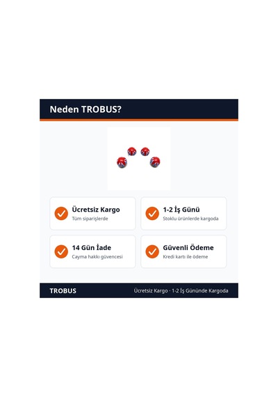 Trobus Sibop Kapağı İngiltere Bayraklı Yuvarlak 4'lü Abs Plastik