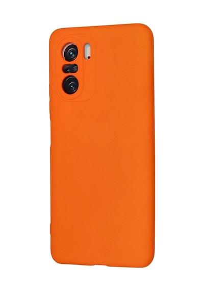 Xiaomi Poco F3 Kılıf Nano İçi Kadife Silikon - Turuncu -