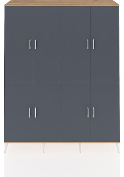 Hyperion Gardrop 4 Raflı 8 Kapaklı 4 Askılı 176x44x221 Çam-antrasit/çam Antrasit/çam Hyperion Gardrop 4 Raflı 8 Kapaklı 4 Askılı 176x44x221 Çam-antrasit/çam Antrasit/çam