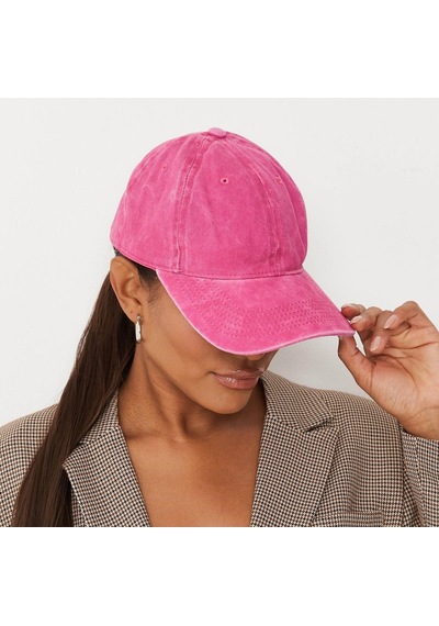 İthal Eskitme Model Yıkana Bilir Pembe Kot Şapka