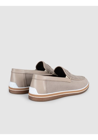 Cabani Bej Triko Loafer Erkek Ayakkabı