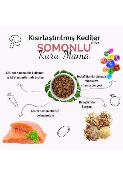 Anatolian Premium Somonlu Kısırlaştırılmış Kedi Maması 10 kg