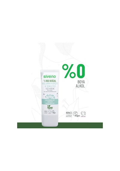Siveno Doğal Yüz Kremi Hyaluronik Asit Aydınlatıcı Yenileyici Canlandırıcı 30 ML