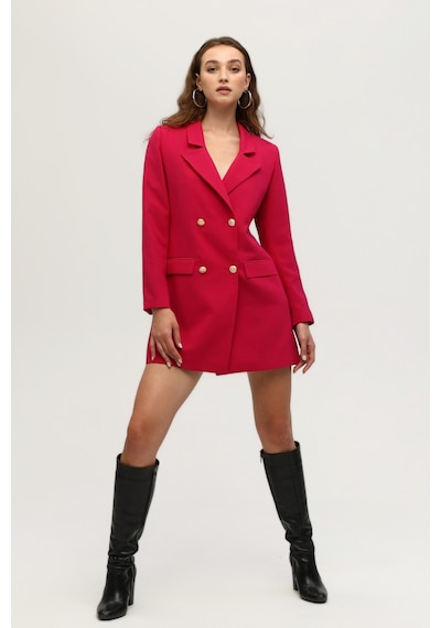Feminist Fuşya Astarlı Düğme Kapamalı Blazer Ceket 0105123.12 Fuşya