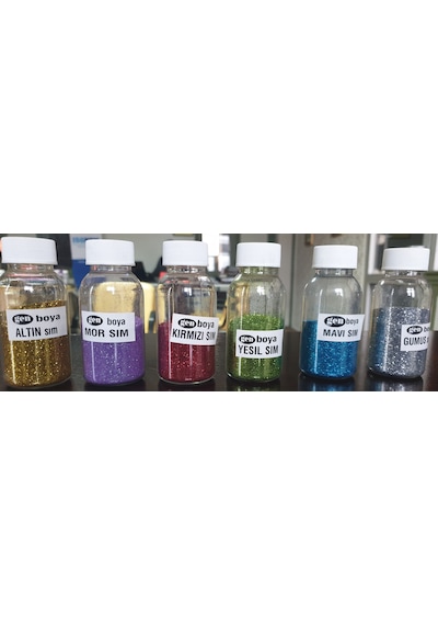 Gen Boya Toz Sim 75 Gram Tüplerde 6 Renk Seçeneği Altin Rengi 75 Gram