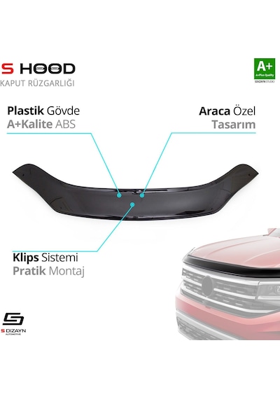 S-dizayn Iveco Daily Abs Plastik Kaput Rüzgarlığı 2014 Üzeri A+kalite