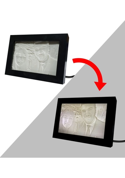 Kişiye Özel Fotoğraflı 3D Led Işıklı Çerçeve 12X17Cm
