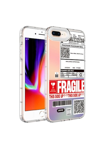 Apple Uyumlu iPhone 7 Plus Kılıf Renkli Desenli Sert Silikon Korn Kılıf