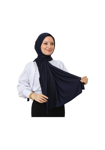 Modish Group Şal Tesettür Başörtüsü Premium Kumaş Eşarp Uzun Islami Giyim Viskon - Haki Lacivert