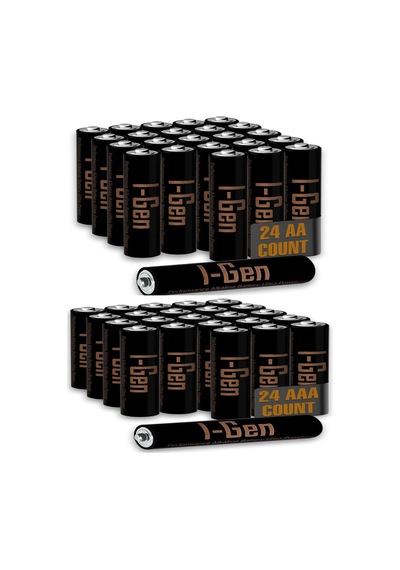 I-gen A175 Ultra Alkalin 24&apos Lü Paket Lr03 1.5v Aaa İnce Kalem Pil + 24&apos Lü Paket Lr6 1.5v Aa Kalem Pil