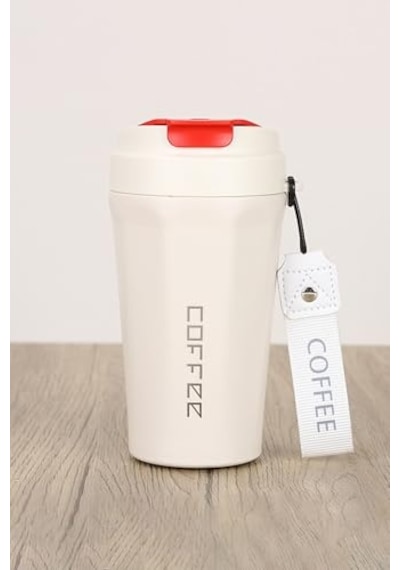 Komple 304 L Çelik Beyaz 410 Ml Kahve El Termos Mug Cin398by Diğer
