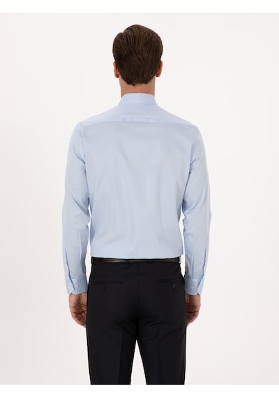 Cacharel Açık Mavi Slim Fit %100 Pamuk Klasik Gömlek Denım