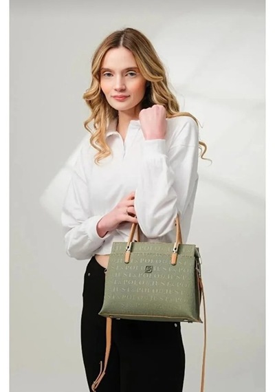 Just Polo Kadın Günlük Kullanıma Uygun Ayarlanabilir Askılı Şık El & Omuz Çantası Shoulder Bag Yeşil