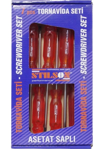 Stilson 120606 Asetat Saplı Tornavida Seti 7 Parça