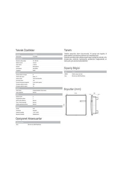 Eds Sd800 Yangın Alarm Sistemleri İçin Telefon Arayıcı