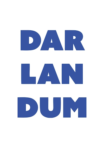 Darlandum Araba Sticker 17x17 Cm Mavi