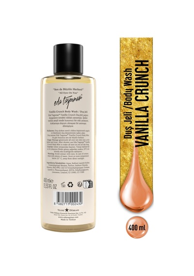Eda Taşpınar Vanilla Crunch Duş Jeli – Tatlı Vanilya & Nazik Temizlik 400 ML
