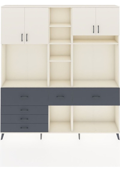 Arges Dolap 11 Raflı 6 Çekmeceli 4 Kapaklı 220x30x243 Aytaşı-aytaşı/antrasit Aytası/antrasıt Arges Dolap 11 Raflı 6 Çekmeceli 4 Kapaklı 220x30x243 Aytaşı-aytaşı/antrasit Aytası/antrasıt