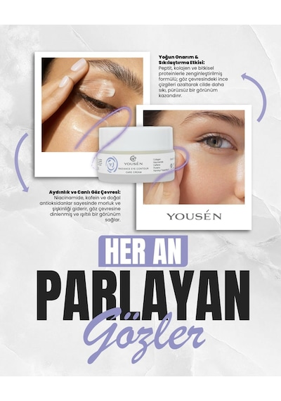 Göz Altı Torbaları İçin Kırışıklık Karşıtı Aydınlatıcı Göz Çevresi Bakım Kremi Gözaltı Morlukları 20 Ml