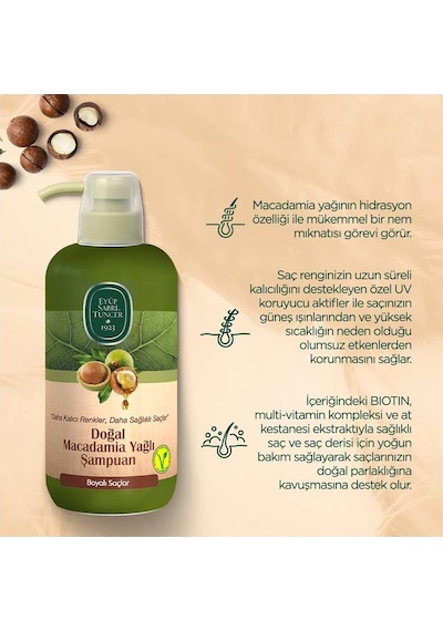 Eyüp Sabri Tuncer Macadamia Yağlı Şampuan 600 Ml